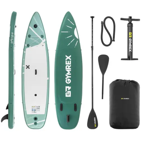 Stand up paddle gonflable - 125 kg - bleu - double chambre - 329 x 78 x 38.5 cm