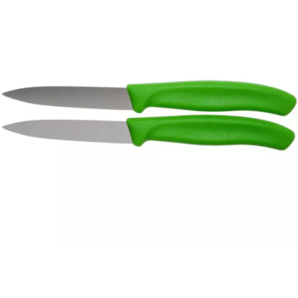 Couteaux à légumes Victorinox SwissClassic vert 8 cm, lot de 2, VT6-7606-L114B