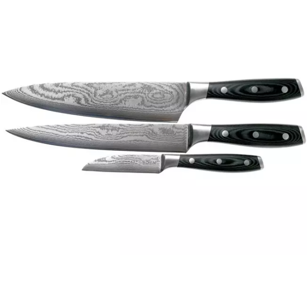 Eden Classic Damast 2030-S01, ensemble de 3 couteaux