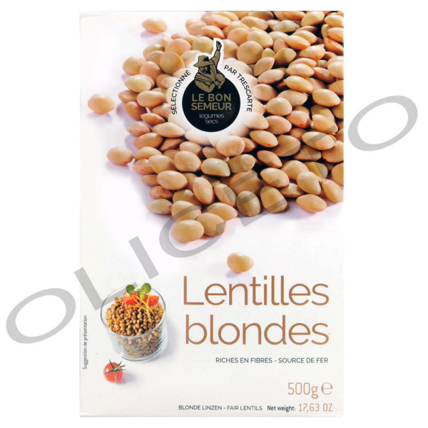 Lentilles blondes 500 g de lentilles blondes - Le Bon Semeur