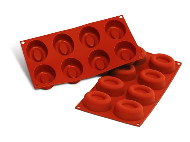 Moule silicone 8 savarins ovales