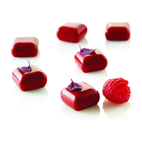Moule silicone 35 micro carrés bombés