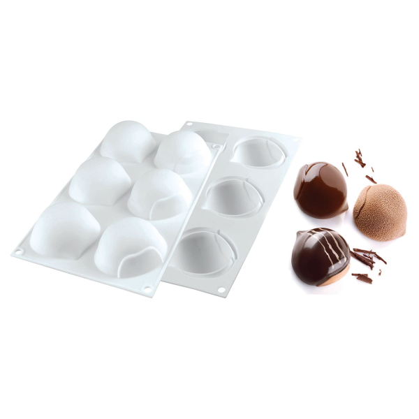 Moule silicone 6 marrons