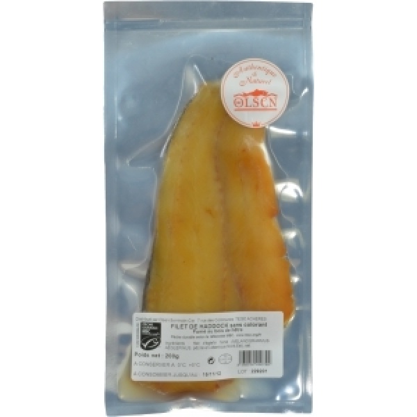 Haddock fumé sans colorant en filet individuel 200g