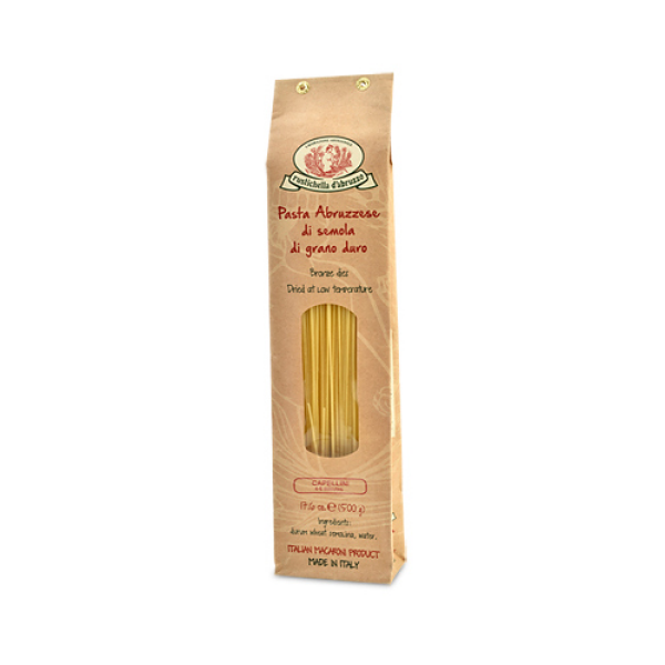 Capellini - Pâtes Capelli d'angelo à base de blé dur Paquet de 500 g - Rustichella d'Abruzzo